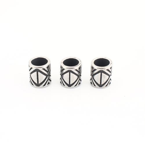Edelstahl Perlen, 304 Edelstahl, Rundes Rohr, Vintage & DIY, 10x9x9mm, verkauft von PC