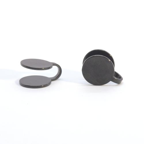 304 Stainless Steel Earring Cuff, Round, Unisex & micro pave cubic zirconia 