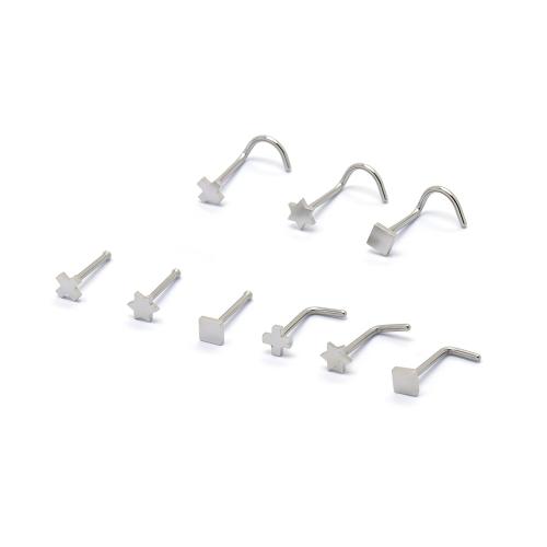 316 Stainless Steel Nose Piercing Jewelry, Unisex original color 