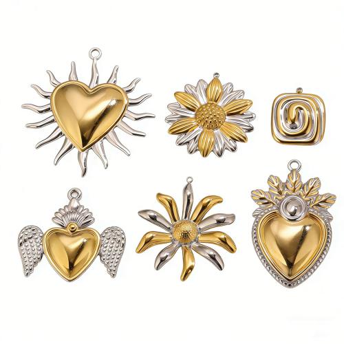 Stainless Steel Pendants, 304 Stainless Steel, plated, DIY 