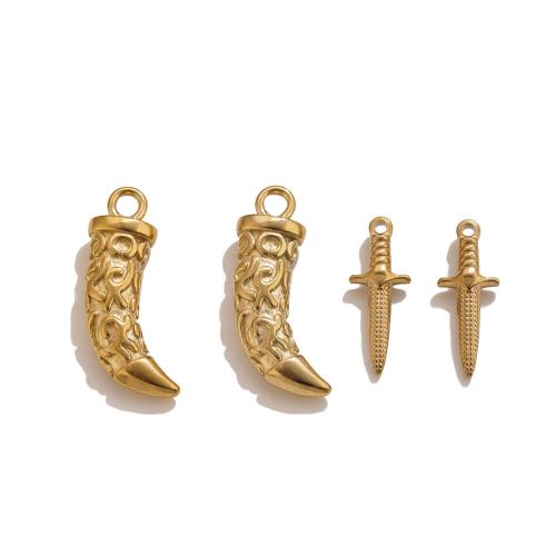 Stainless Steel Pendants, 304 Stainless Steel, gold color plated, DIY 