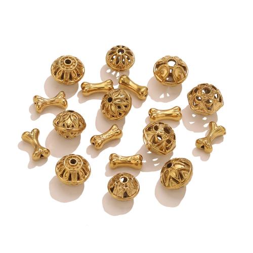 Billes en acier inoxydable, Acier inoxydable 304, Placage de couleur d'or, DIY & styles différents pour le choix, Vendu par PC