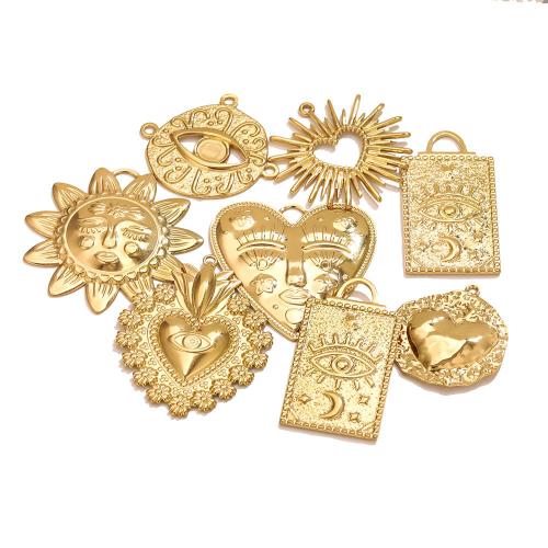 Stainless Steel Pendants, 304 Stainless Steel, gold color plated, DIY 