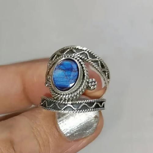 Brass Finger Ring, antique silver color plated & for woman & blacken & decal, US Ring 