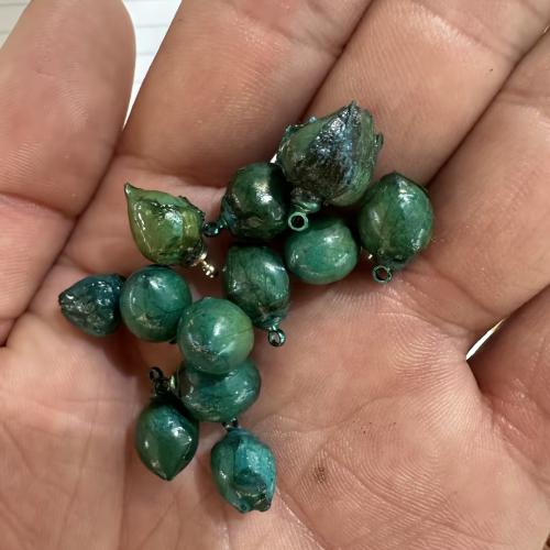 Dried Flower Pendant, epoxy gel, DIY, green, pendant size 15*9mm-14*8mm 