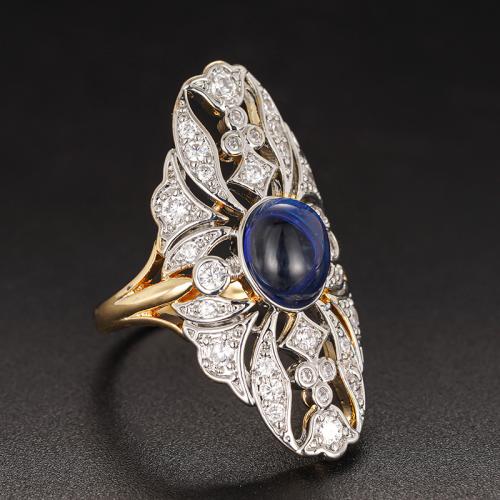 laiton bague, Placage, normes différentes pour le choix & pavé de micro zircon & pour femme Vendu par PC