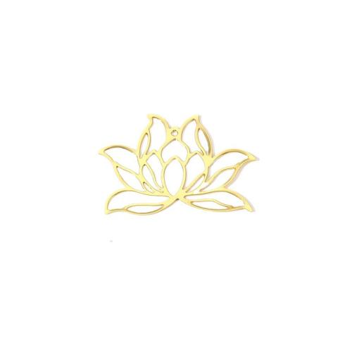 обычные железные подвески, Железо, Lotus, стойки покрытие, DIY & отверстие, золотой 100ПК/сумка, продается сумка[