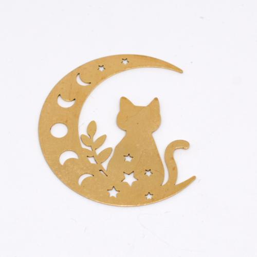 動物形の真鍮製ペンダント, 銅, ネコ, 洗練されました。, DIY & くり抜き, オリジナルカラー 売り手 パソコン