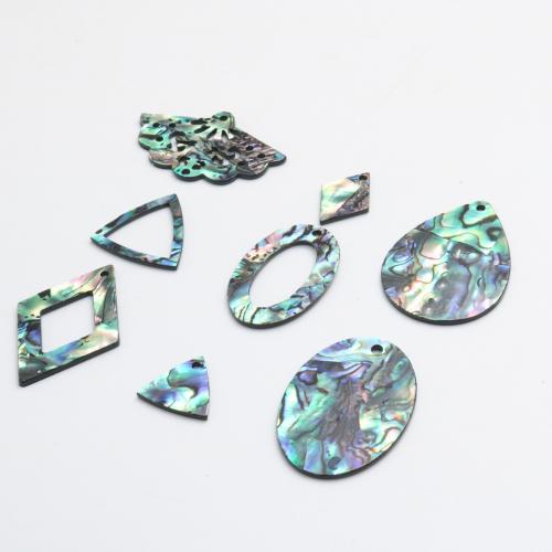 Abalone Shell Pendants, with Acrylic, Carved, DIY 