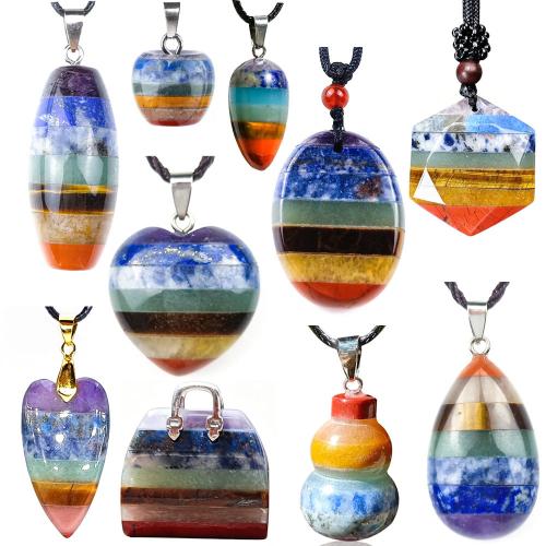 Pendentifs quartz naturel, Cristal arc-en-ciel, DIY & styles différents pour le choix, Vendu par PC