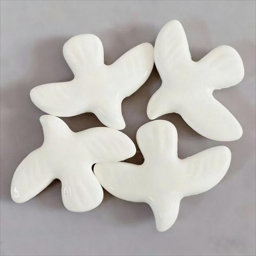 Porcelain Animal Beads, Pigeon, DIY [