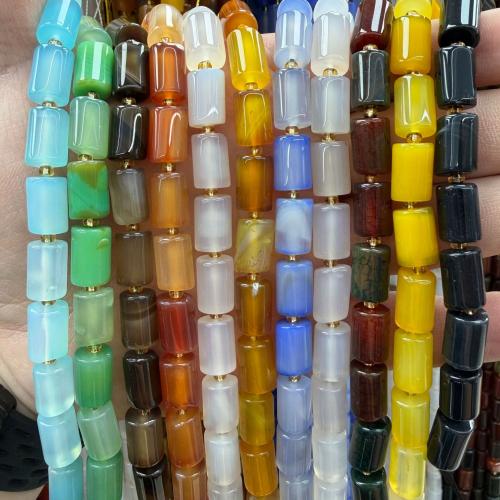 агатовые бисеры, Агат, Столбик, полированный, DIY, Много цветов для выбора длина:Приблизительно 38 см, продается Strand[