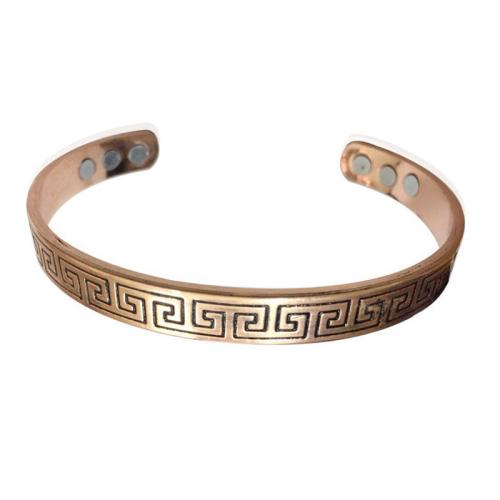 Copper Cuff Bangle, with Magnet, rose gold color plated, fashion jewelry & Unisex Approx 17 cm 