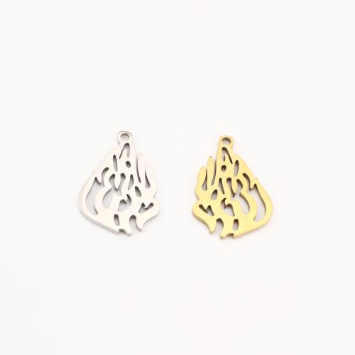 Stainless Steel Hollow Pendant, 304 Stainless Steel, plated, DIY 