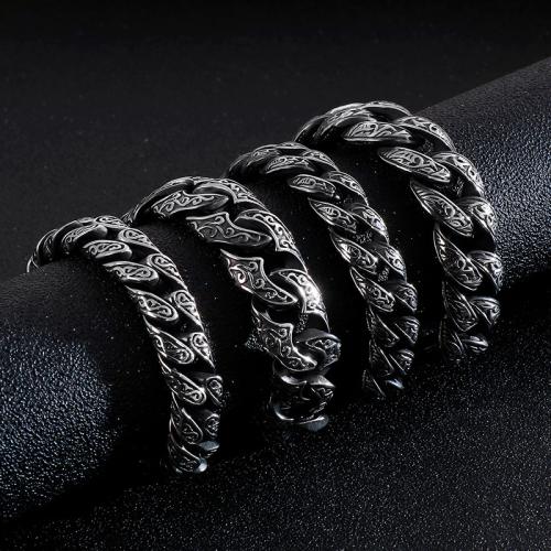 304 Edelstahl Armband, plattiert, Vintage & verschiedene Stile für Wahl & für den Menschen, verkauft von PC[