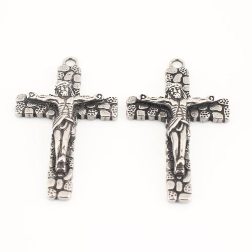 Stainless Steel Cross Pendants, 304 Stainless Steel, vintage & DIY, original color 