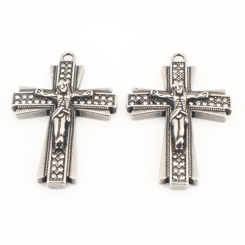 Stainless Steel Cross Pendants, 304 Stainless Steel, vintage & DIY, original color 