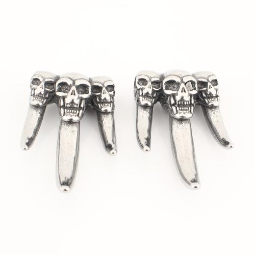 Stainless Steel Skull Pendant, 304 Stainless Steel, vintage & DIY, original color 
