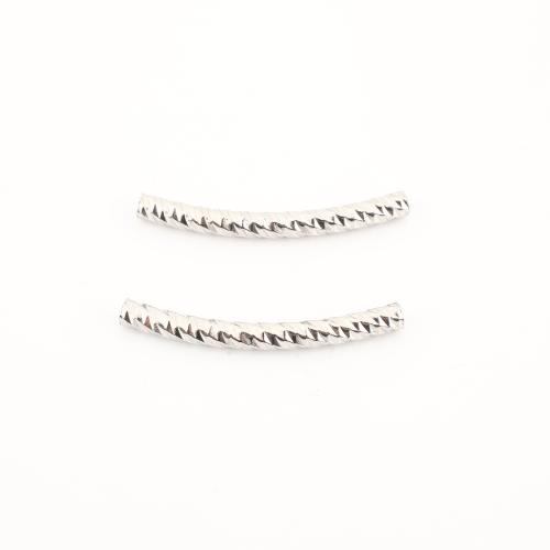 304 Stainless Steel Curved Tube Beads, DIY, original color 