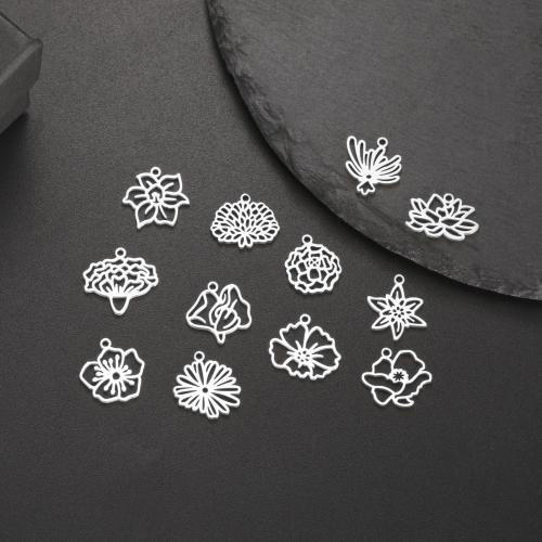 Edelstahl Blume Anhänger, 304 Edelstahl, DIY & verschiedene Stile für Wahl & hohl, verkauft von PC