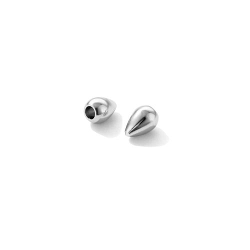 Stainless Steel Half Drilled Beads, 304 Stainless Steel, Heart, DIY & machine polishing, original color Approx 2mm 