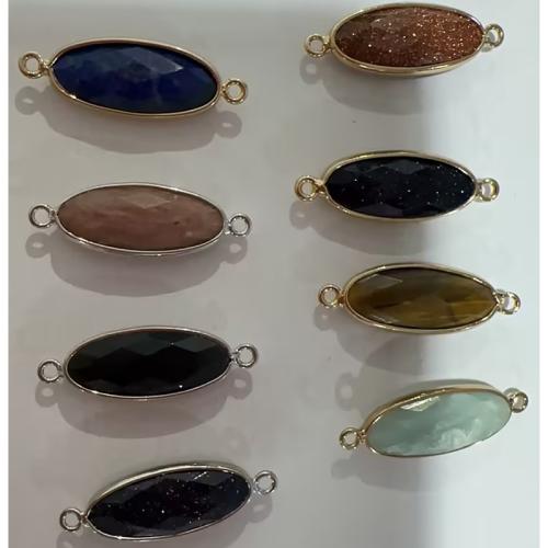 Gemstone Connector, with Zinc Alloy, plated, DIY & faceted Approx 1.5mm 