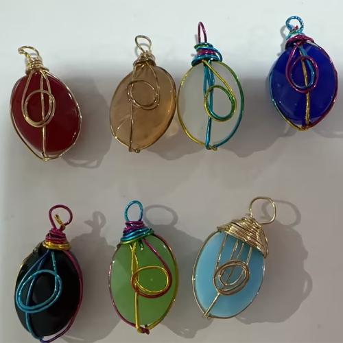 Gemstone Zinc Alloy Pendants, with Zinc Alloy, plated, DIY Approx 2mm [
