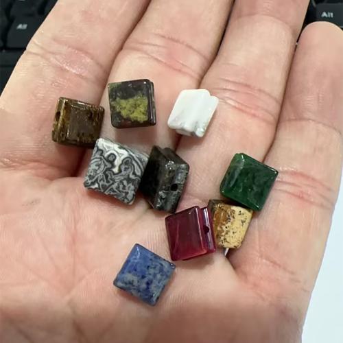 Single Gemstone Beads, Cube, DIY Approx 1mm 