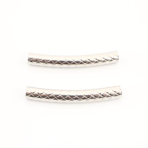 304 Stainless Steel Curved Tube Beads, DIY, original color 