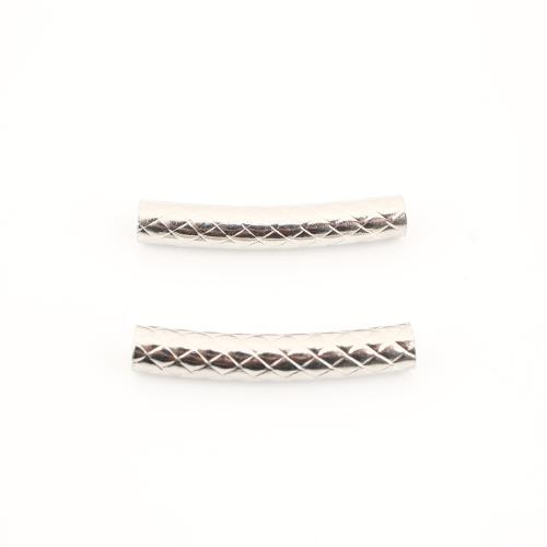 304 Stainless Steel Curved Tube Beads, DIY, original color 