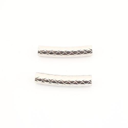 304 Stainless Steel Curved Tube Beads, DIY, original color 