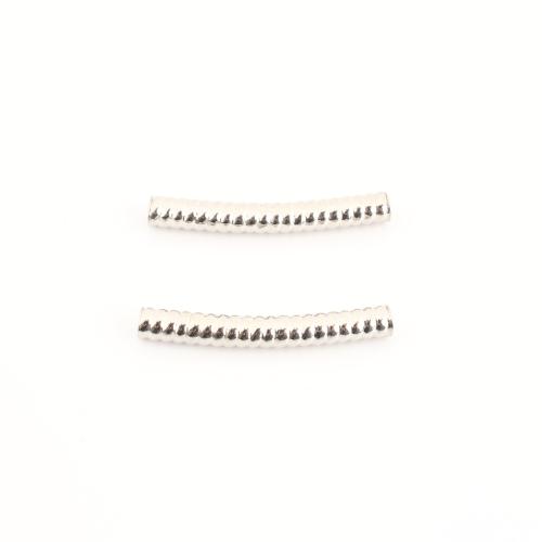 304 Stainless Steel Curved Tube Beads, DIY, original color 