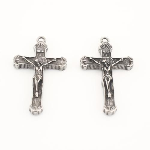 Stainless Steel Cross Pendants, 304 Stainless Steel, vintage & DIY, original color 