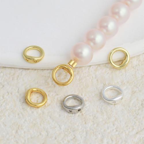 Brass Stoppers Ring, plated, DIY & double-hole 