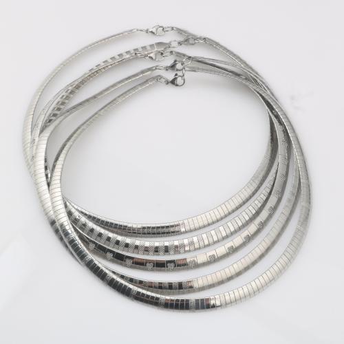304 Stainless Steel Collar, fashion jewelry & for woman, original color, width 8mm Approx 45 cm 