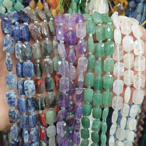 Single Gemstone Beads, Rectangle, DIY & faceted Approx 38 cm 