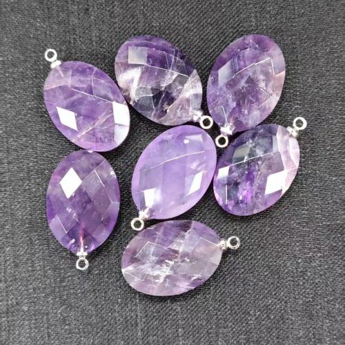 Gemstone ювелирные изделия Кулон, Полудрагоценный камень, Плоская овальная форма, DIY & различные материалы для выбора & граненый продается PC