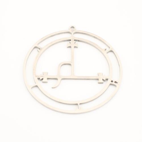 Stainless Steel Hollow Pendant, 304 Stainless Steel, DIY, original color 