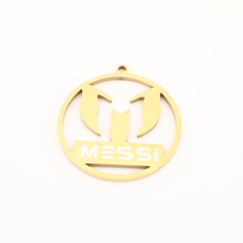 Stainless Steel Hollow Pendant, 304 Stainless Steel, gold color plated, DIY 