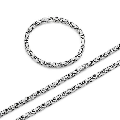 Acier titane Collier et bracelet, longueur différente pour le choix & styles différents pour le choix & pour homme, couleur originale, Vendu par PC