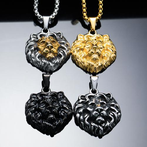 Pendentifs en titane, Acier titane, lion, Placage, Vintage & styles différents pour le choix Vendu par PC[