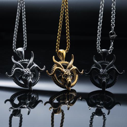 Pendentifs en titane, Acier titane, mouton, Placage, Vintage & styles différents pour le choix & pour homme Vendu par PC[