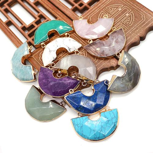 Gemstone ювелирные изделия Кулон, Полудрагоценный камень, Колпак, Другое покрытие, DIY & различные материалы для выбора & граненый продается PC
