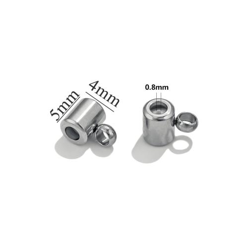 Stainless Steel Bail Bead, 304 Stainless Steel, plated, DIY Approx 0.8mm 