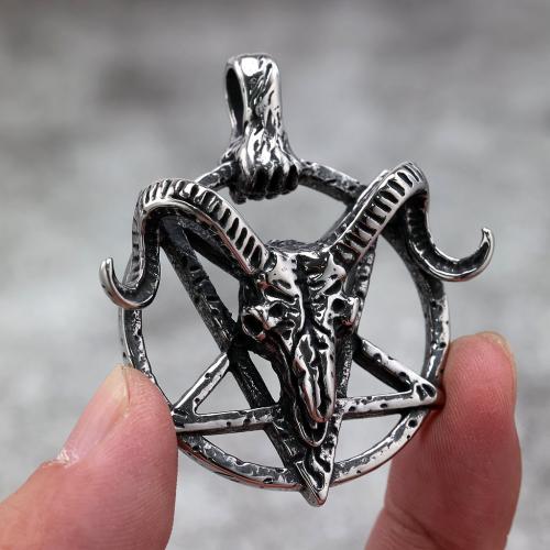 Stainless Steel Star Pendant, 304 Stainless Steel, Sheep, vintage & DIY, original color 