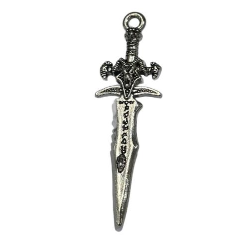 Zinc Alloy Jewelry Pendants, Sword, plated, DIY [