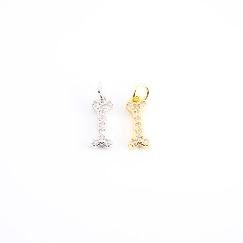 キュービックジルコニアマイクロパヴェブラスペンダント, 銅, 骨, メッキ, DIY & マイクロパヴェジルコニア, 無色 売り手 パソコン