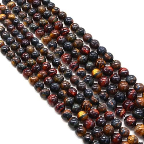 Tiger Eye Beads, Round, DIY multi-colored Approx 38 cm 