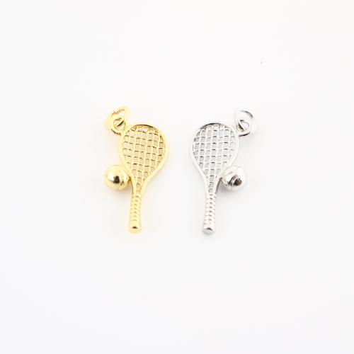Brass Jewelry Pendants, Racket and Ball, plated, DIY & hollow 