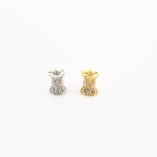 真鍮のスペーサー・ビーズ, 銅, メッキ, DIY & マイクロパヴェジルコニア, 無色 売り手 パソコン